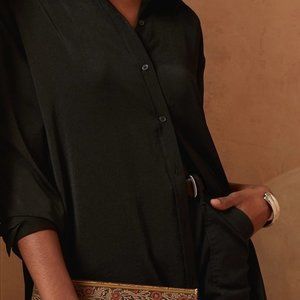 New Banana Republic SILKY OVERSIZED SHIRT (Petite XS)